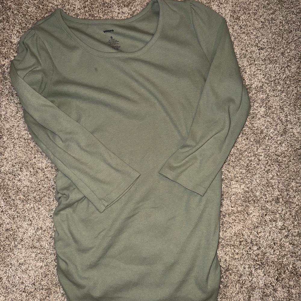 Sonoma Olive Long Sleeve maternity shirt